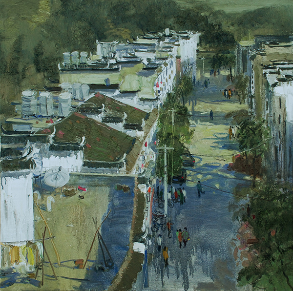 小镇之晨 布面油彩 80cm × 80cm.jpg
