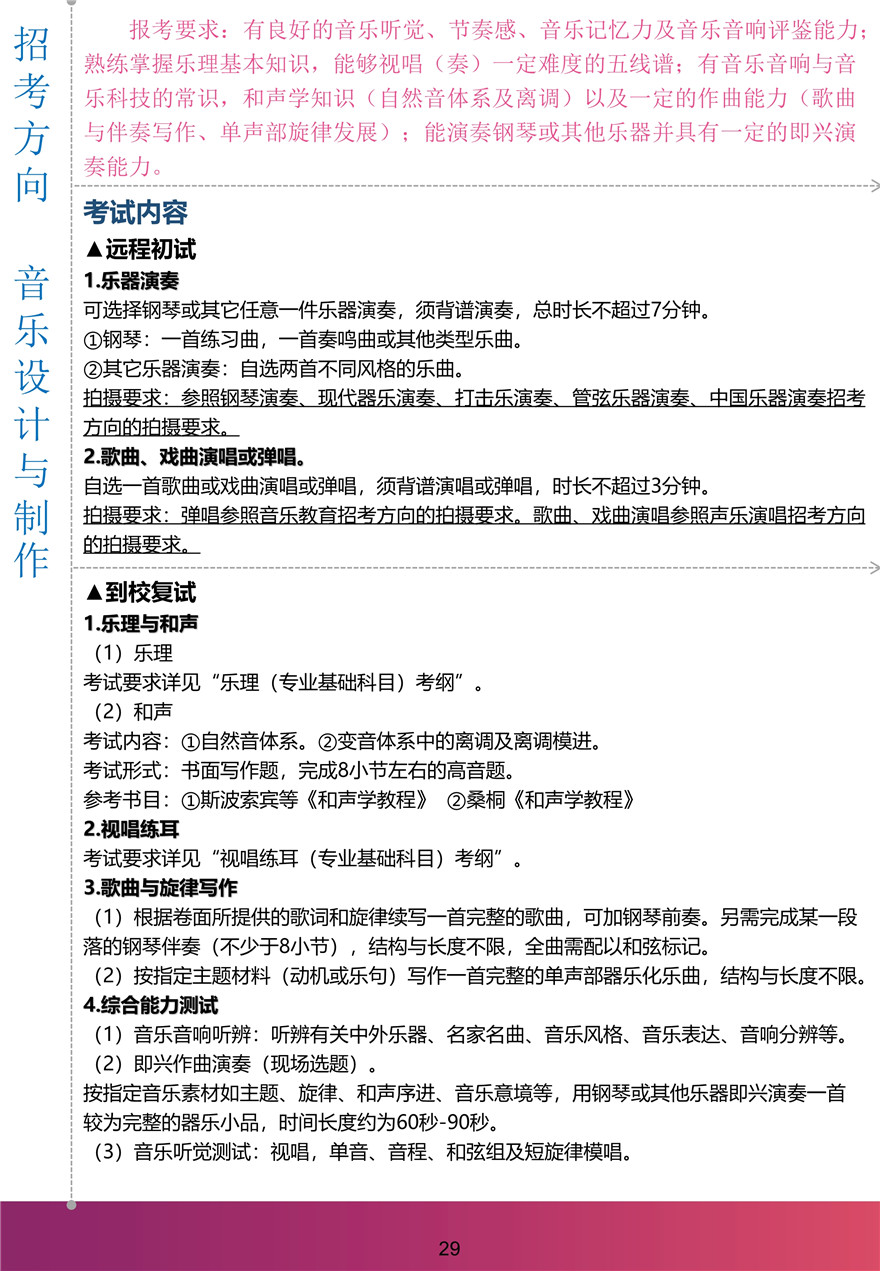 上海音乐学院2020年本科艺术类专业招生简章
